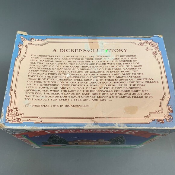 1990 Dickensville Collectibles Porcelain Lighted House Wesaon Station - Picture 11 of 11